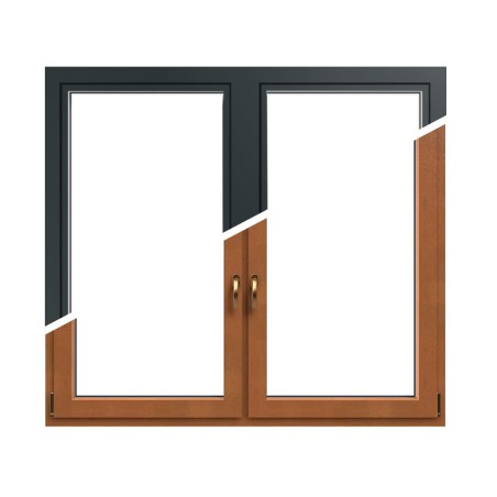 Porte-fenêtre Bois-Alu classique